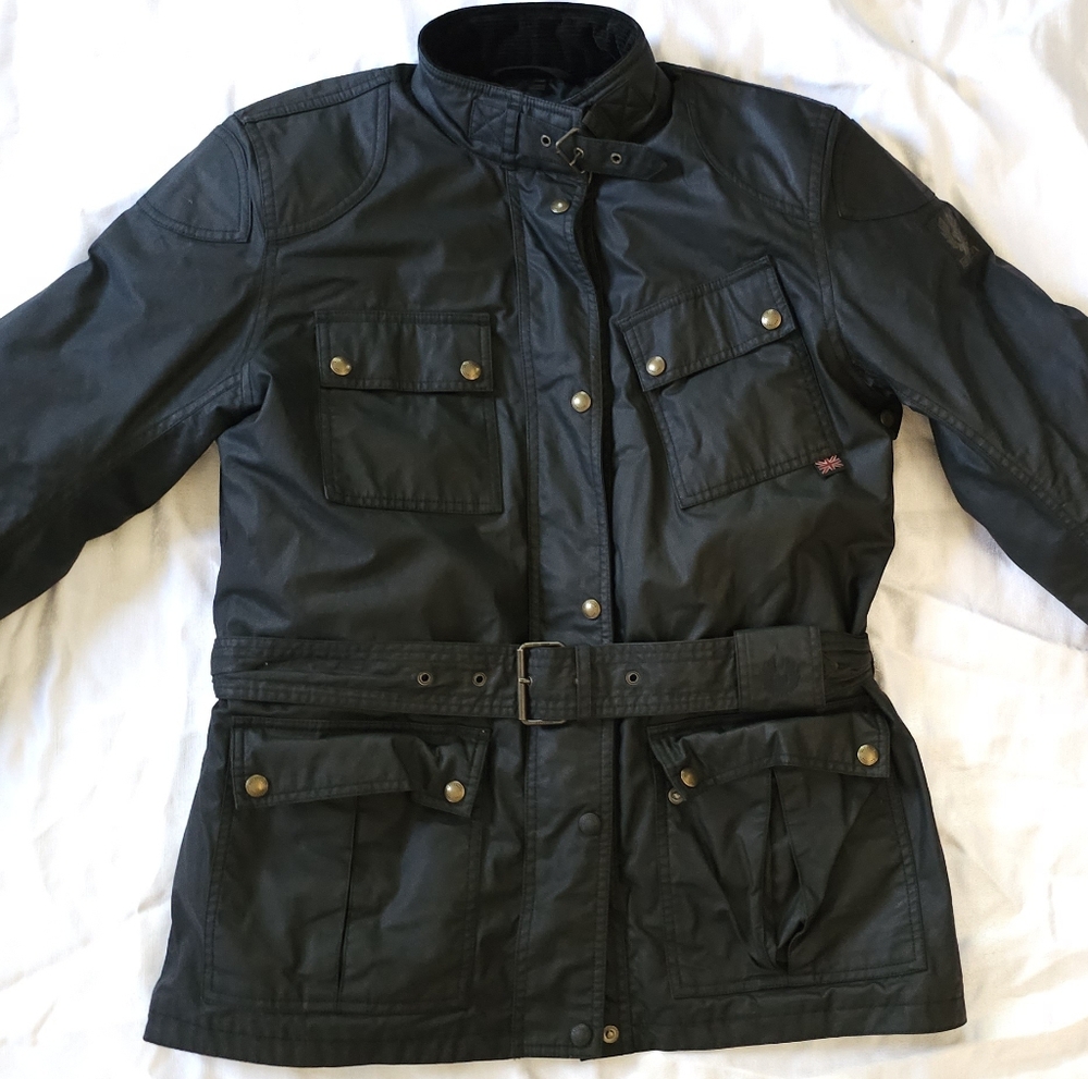 Belstaff Special Edition Comboy Waxed Jacket with Belt And Vest